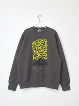 YELLOW FLOWER CREW SWEAT 15.5oz(イエローフラワークルースウェット) 7007