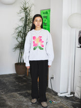 PINK FLOWER CREW SWEAT 15.5oz(ピンクフラワークルースウェット) 7006