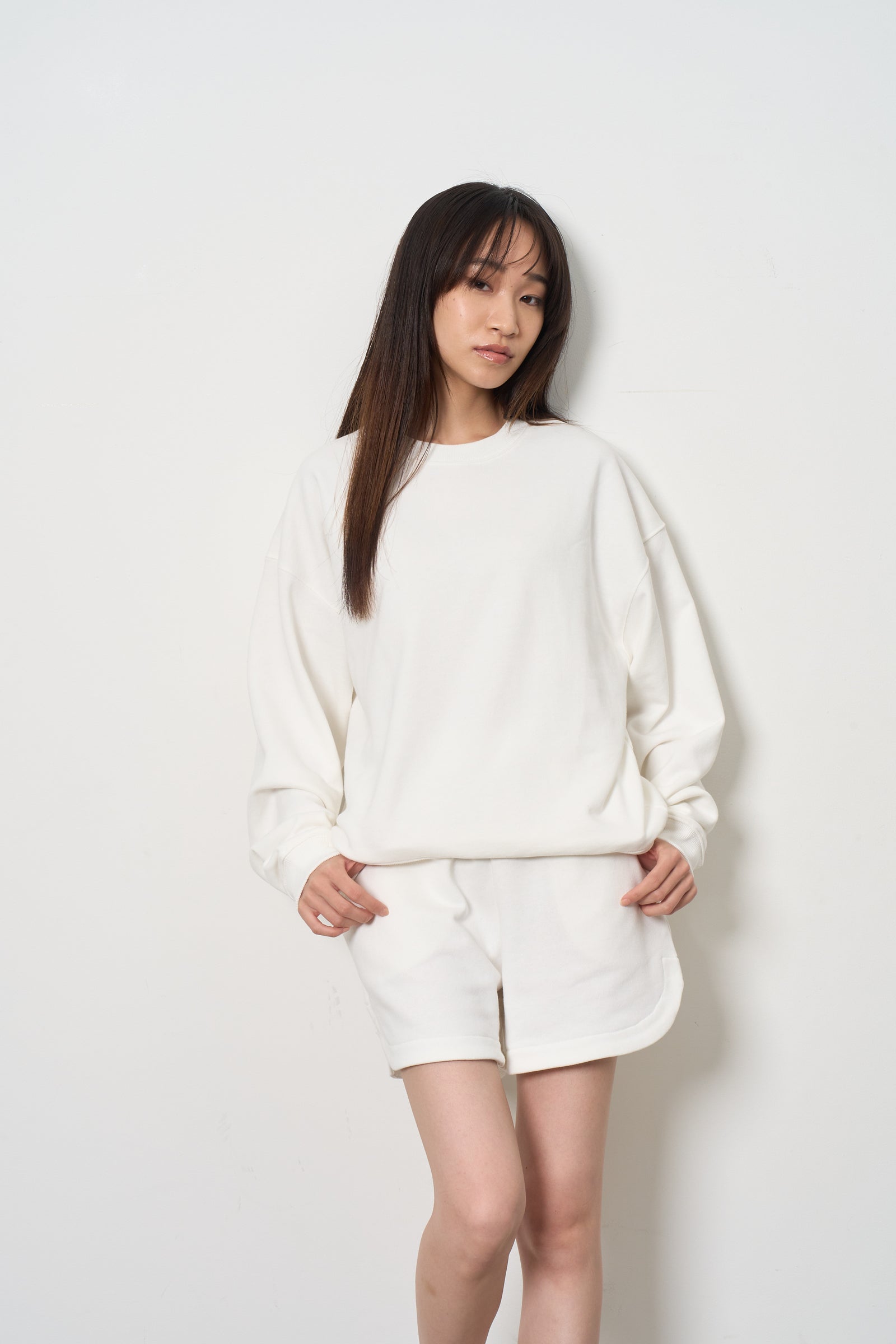 正規美品★STONE ★スウェットショートパンツ ホワイト Sサイズ SWEAT SHORTS 13.5oz W'S（ウイメンズ裏パイルスウェットショーツ13.5