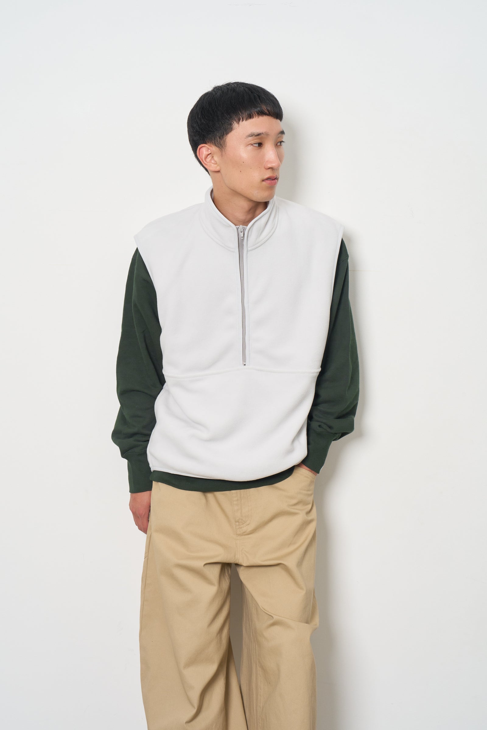 五*田様 STUMPSTAMP HALF ZIP PULLOVER VEST DOUBLE PILE FLEECE HALF ZIP VEST（ダブルパイルフリースジップベスト