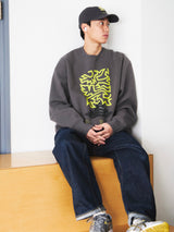YELLOW FLOWER CREW SWEAT 15.5oz(イエローフラワークルースウェット) 7007