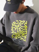 YELLOW FLOWER CREW SWEAT 15.5oz(イエローフラワークルースウェット) 7007