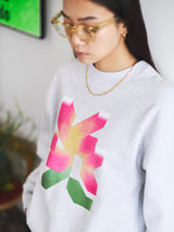 PINK FLOWER CREW SWEAT 15.5oz(ピンクフラワークルースウェット) 7006