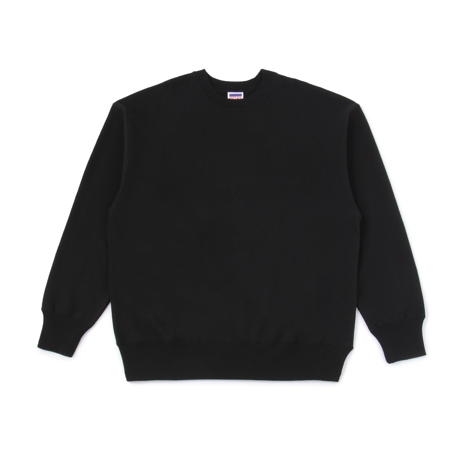 JONES ブラック クルーネック スウェット GOAT CREW NECK SWEAT 13.5oz（裏パイルクルーネックスウェット